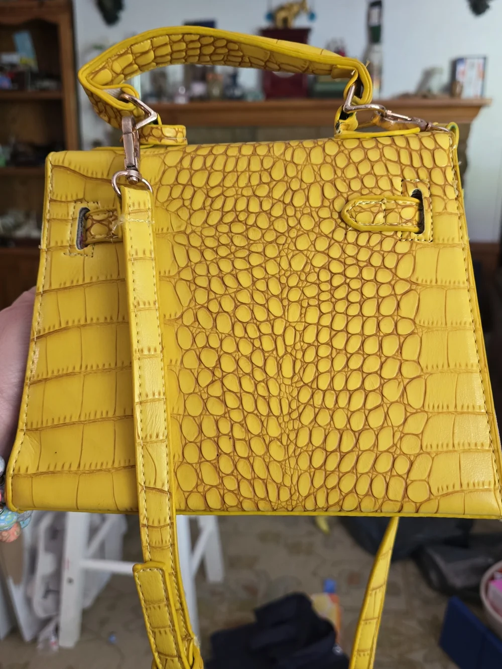 Winky Eye or SpongeBob Cross body bag purse Yellow - Picture 5 of 8